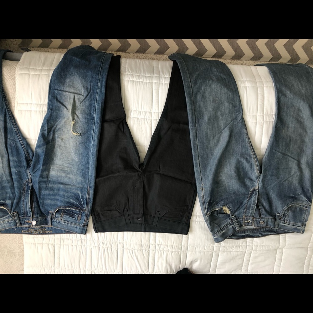 Levi’s and American eagle 32x30 3 set jean combo